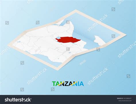 Folded Paper Map Tanzania Neighboring Countries Stock Vector (Royalty Free) 1810380037 ...