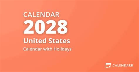 Calendar 2028: All Holidays - Calendarr