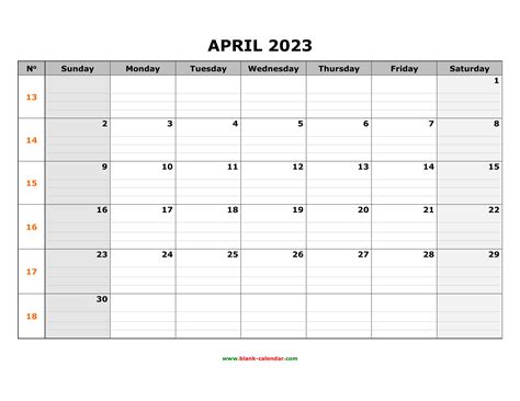 April 2023 Large Print Calendar - Get Latest Map Update