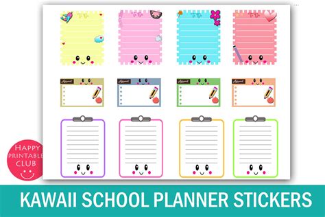 Kawaii School Planner Stickers- School Planner Stickers (142191 ...