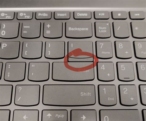 Odd detail on Lenovo Yoga C940 laptop keyboard. The "Backslash" key extends to touch the "Enter ...