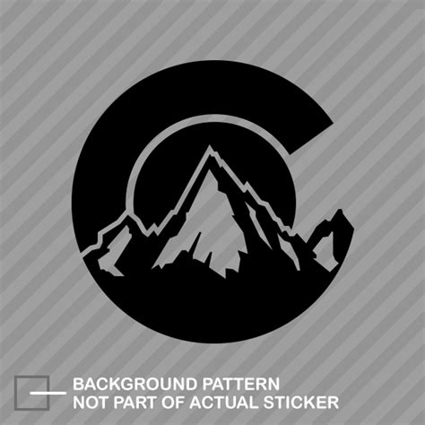 Colorado C Logo Shaped Sticker Decal Vinyl CO Denver Boulder hape flag ...