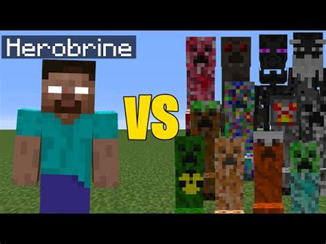 Herobrine vs all Сreepypasta mobs in minecraft part 3 l who is ...