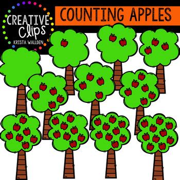 Counting Pictures: Apples {Creative Clips Clipart} | TpT