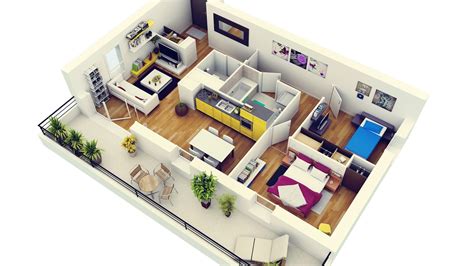 2 Bedroom Apartment/House Plans