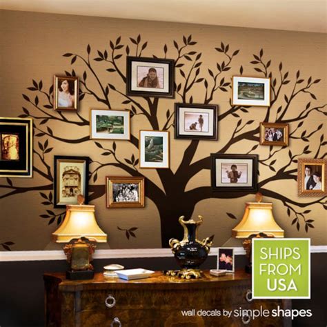 Wall Decal Family Tree Wall Decal Sticker Family Photo Tree - Etsy