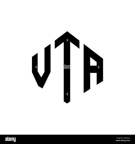 VTA letter logo design with polygon shape. VTA polygon and cube shape logo design. VTA hexagon ...