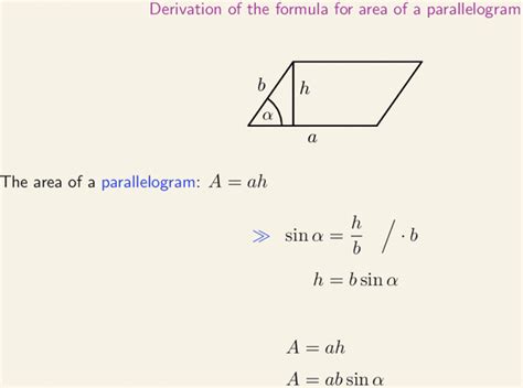 Parallelogram Area Formula : PPT - Area of a Parallelogram PowerPoint Presentation ... : , and ...