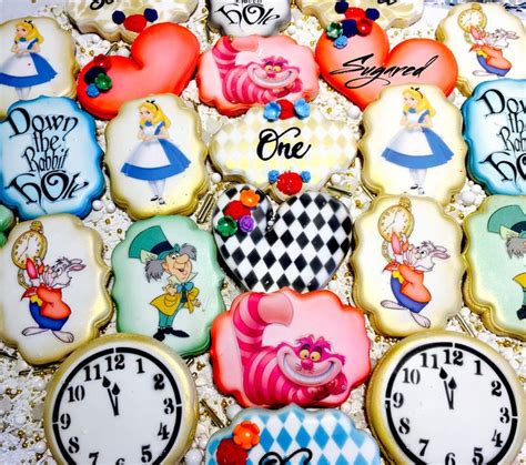 Alice in Wonderland Cookies Sugared Cookies and Sweets Inc | Sugar cookie, Custom cookies ...