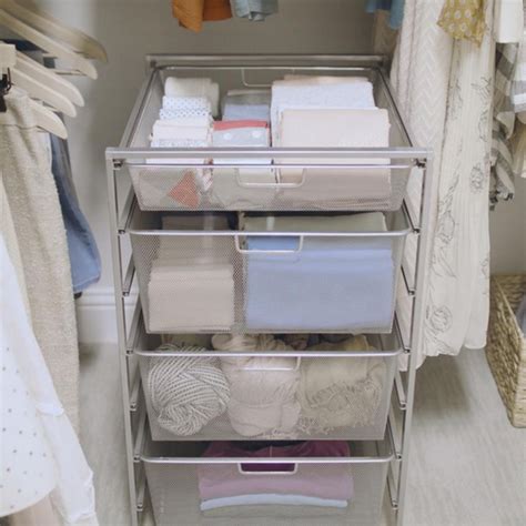 Elfa Platinum Mesh Closet Drawers | Closet drawers, Drawers, Elfa