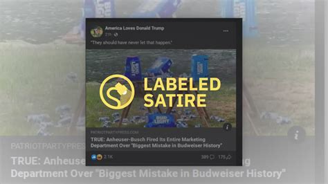 Did Anheuser-Busch Fire Its Entire Marketing Team? | Snopes.com