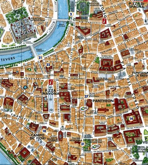 Piazza navona Rome map - Map of Rome piazza navona (Lazio - Italy)