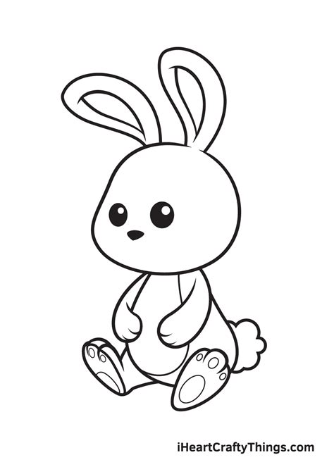 Bunny Drawing — How To Draw A Bunny Step By Step