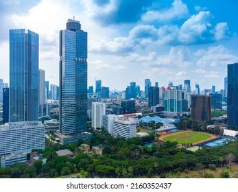 Aerial View Jakarta Downtown Skyline Highrise Stock Photo 2160352437 | Shutterstock