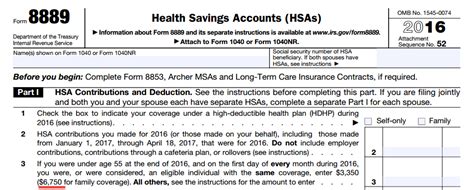 2016 HSA Form 8889 - Instructions and Example | HSA Edge