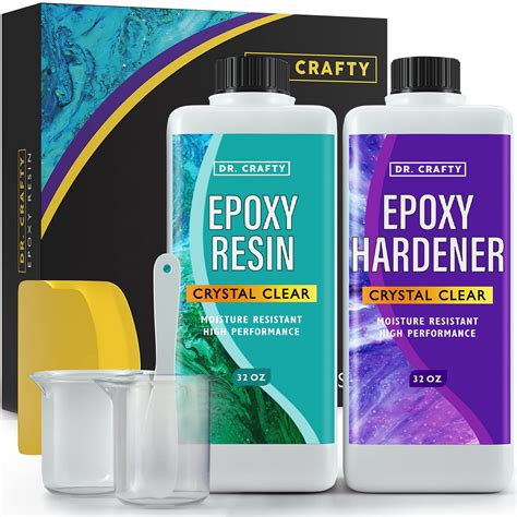 Buy DR CRAFTY Clear Epoxy Resin - Table Top Epoxy Resin Kit - Clear ...