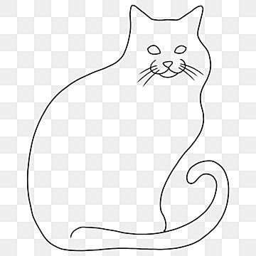 Cat Abstract Line Minimalist Art Outline Drawing, Cat Drawing, Minimalist Drawing, Outline ...