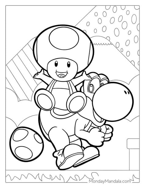 Mario Toad Coloring Pages Free