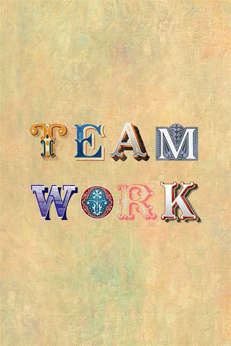 Teamwork word vintage victorian typography lettering | free image by ...