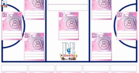 Netball Team Sheet – PDF Templates – PE4Learning.com