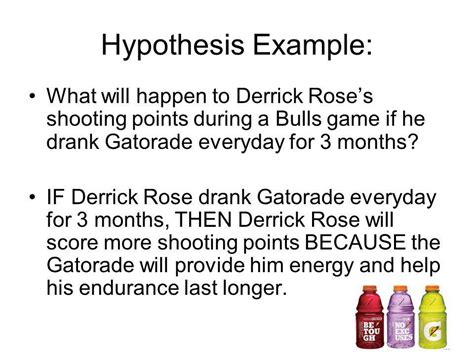 Hypothesis Examples Science