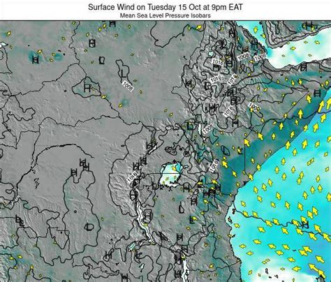 Rwanda Surface Wind on Saturday 27 Mar at 3am EAT