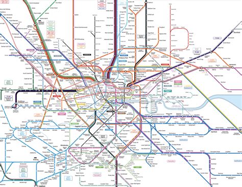 A Complete Map of the London (and surrounding) Rail Network [2570 × ...