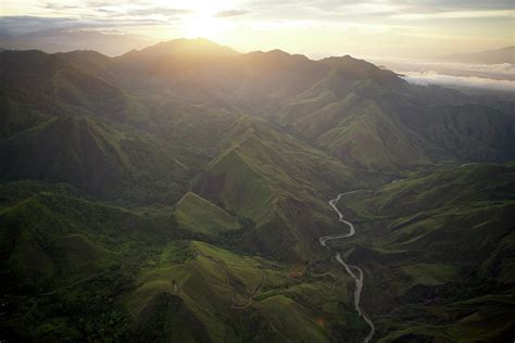 Rainforest And Valley In The Sarawaget Range, Papua New Guinea ...