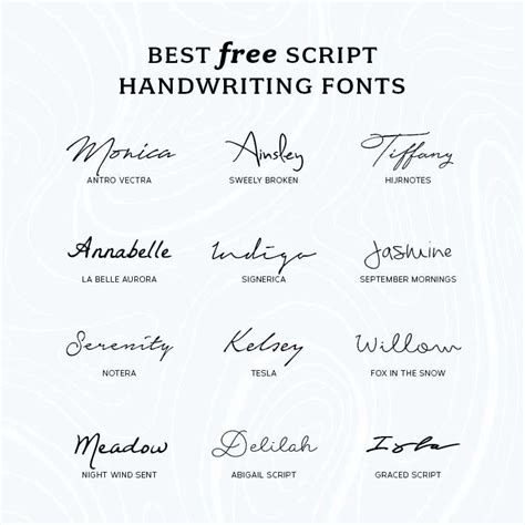 Best Free Script Handwriting Fonts - Wild Side Design Co.