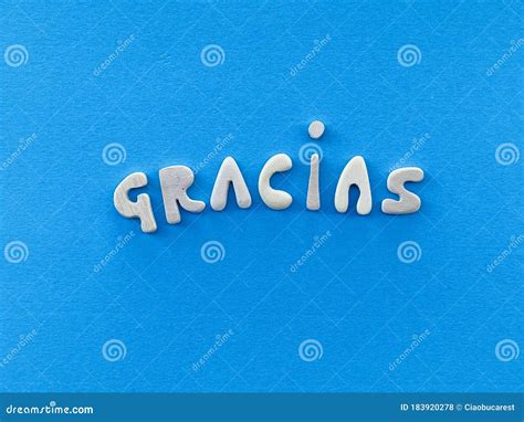 Gracias, Thank You in Spanish Language Composed with Handmade Wooden ...