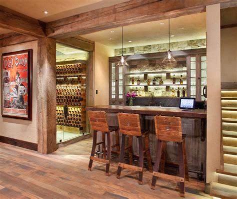 15 Distinguished Rustic Home Bar Designs For When You Really Need That ...