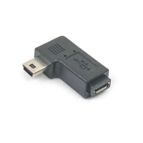 Right/ Left Angle Mini USB Male to Micro USB Female Adapter Angled Mini ...