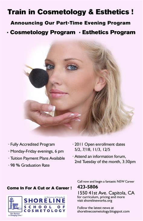 Shoreline School of Cosmetology: WE NOW OFFER PART TIME CLASSES!