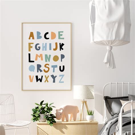 Nursery Print Alphabet Nursery Wall Art Jungle Nursery - Etsy