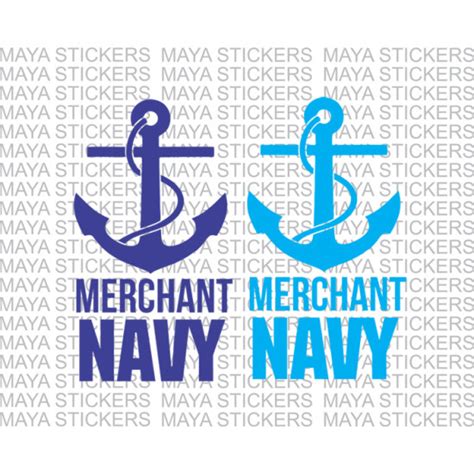 Merchant Navy Anchor sign stickers for cars, bikes, laptops