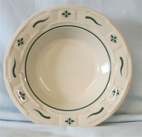 Longaberger Pottery Woven Traditions Green Fruit Bowl 6 1/2", Set of 4 - Dinnerware, Serving ...