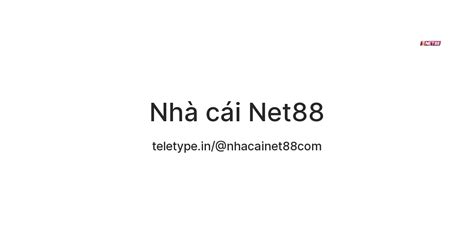 Nhà cái Net88 — Teletype