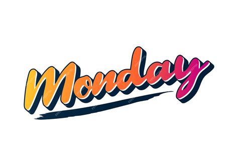 Premium Vector | Colorful Monday typography logo design vector in ...