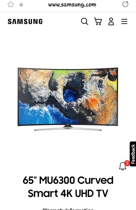 Samsung TV - 65" Curved Smart 4K UHD TV, TV & Home Appliances, TV & Entertainment, TV on Carousell