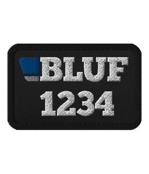 BLUF custom embroidered badge