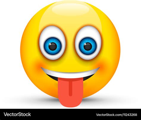 Tongue out emoji Royalty Free Vector Image - VectorStock