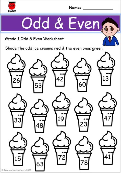 Grade 1 Odd Even Worksheets | Free Worksheets | Printables