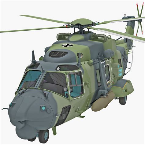 3d military helicopter nhindustries nh90 model