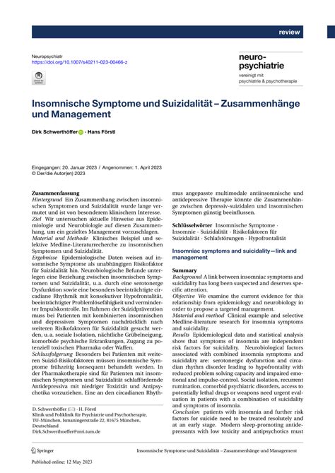 (PDF) Insomniac symptoms and suicidality-link and management