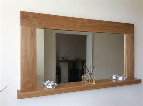 *Beautiful Quality Handmade Solid Oak Wooden Mirror With Shelf* | eBay | Mirror with shelf ...