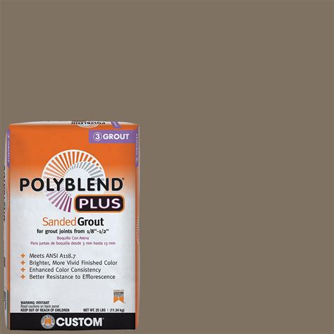 Custom Building Products Polyblend Plus #544 Rolling Fog 25 lb. Sanded Grout-PBPG54425 - The ...