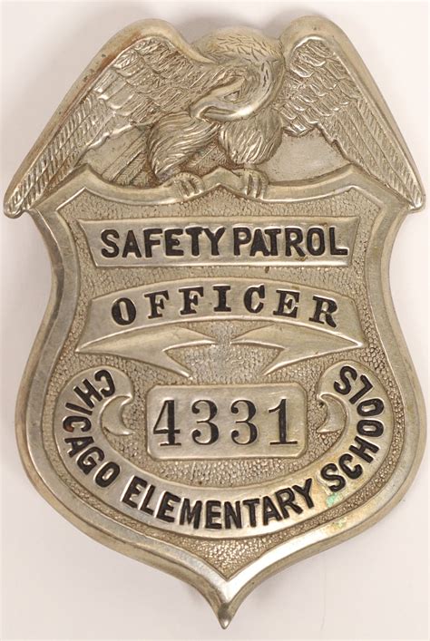 Safety Patrol Officer Badge Chicago Elementary Schools [132843]