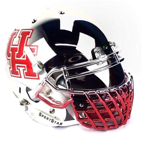 Houston's two tone chrome football helmets. | Football helmets ...