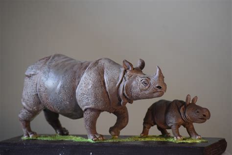 One Horn Rhino Sculpture/Model by Indiwild, 1 of the best Sculpture - Wildlifekart is an online ...