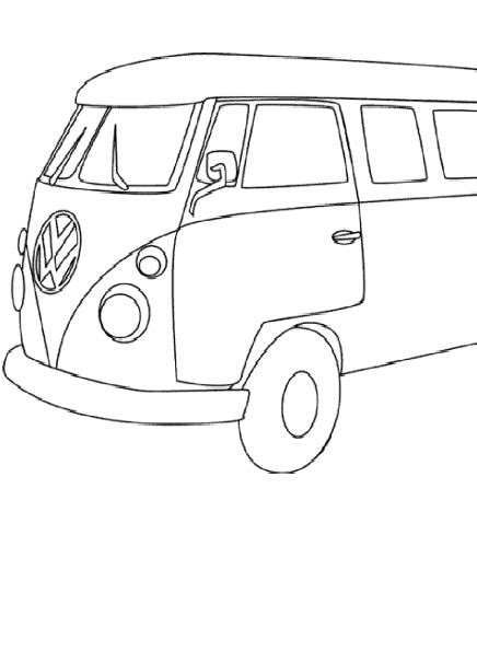 Vw Bus Coloring Page Coloring Pages 3640 | The Best Porn Website